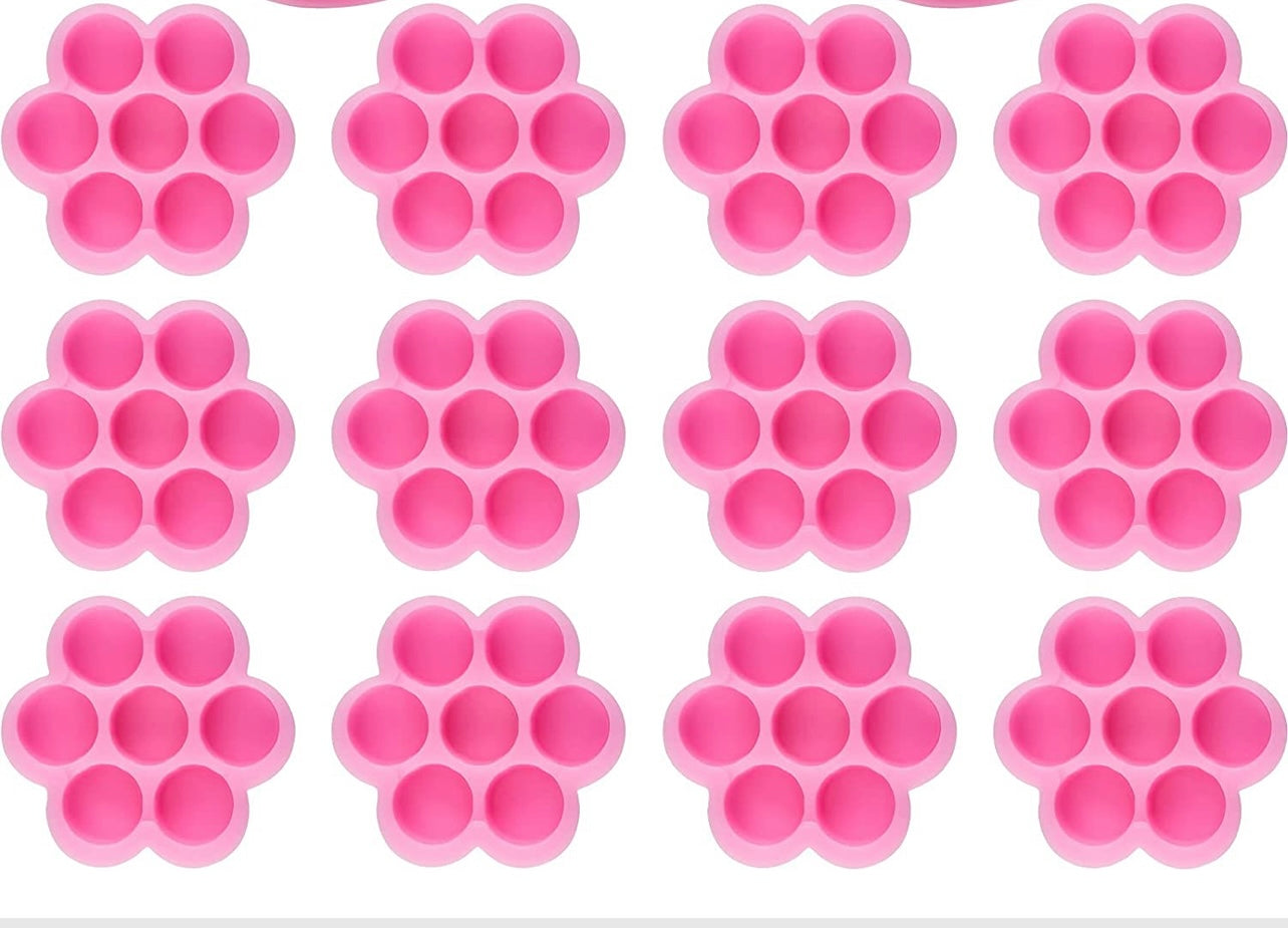 Hot Pink Flower Cups